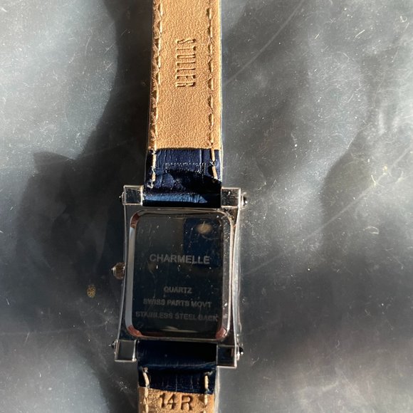 CHARMELLE Watch, Genuine Leather, Swarovski Crystals - Picture 3 of 3